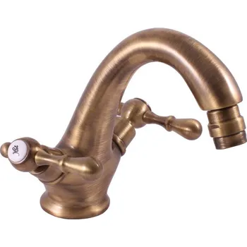 Bidetová baterie RAV SLEZÁK Morava s clic-clacem stará mosaz MK443.0SM