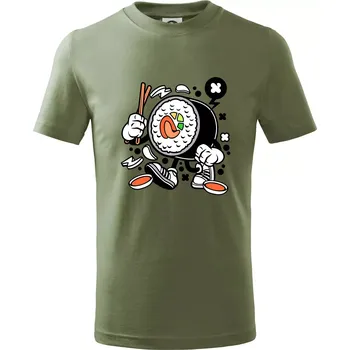 Sushiman - Tričko dětské bavlněné - 158 cm/12 let ( Khaki )