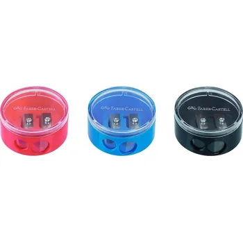 Ořezávátko Ořezávátko Faber-Castell dvojité se zásobníkem - mix barev
