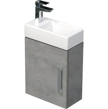 Nábytek Koupelnová skříňka s umyvadlem SAT Cube Way 40x47,5x20 cm beton mat CUBE320401DBE