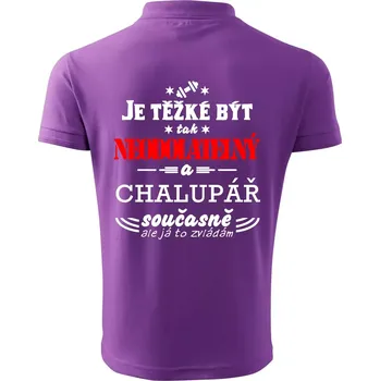Pánská košile Je těžké být neodolatelný chalupář - Polokošile pánská Pique Polo 203 - 4XL ( Fialová )