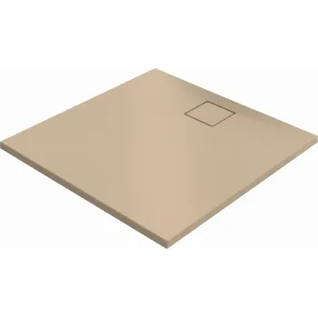 Sprchová vanička čtvercová Hüppe EasyFlat 90x90 cm litý mramor béžová matná EF0101.037