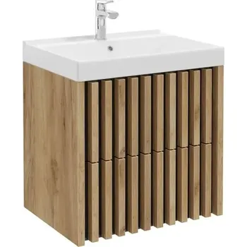 Nábytek Koupelnová skříňka s umyvadlem SAT Delano 60x56x45 cm dub mat DELANO60ZDCUM