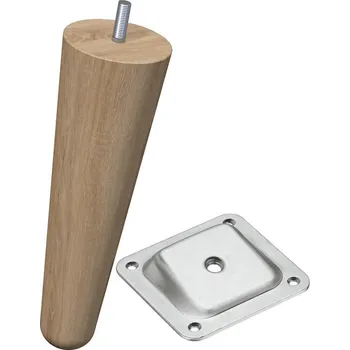 Příslušenství - nábytková noha Naturel 3,4x15x3,4 cm buk mat BUKNOHA15