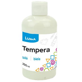 Vodová barva Temperová barva LUMA, 250 ml - bílá