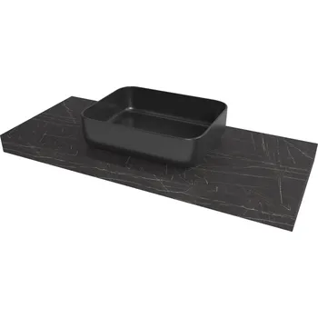 Deska pod umyvadlo Naturel Dolce 100x8x50 cm Pietra Grigia černá mat DO10050PBC