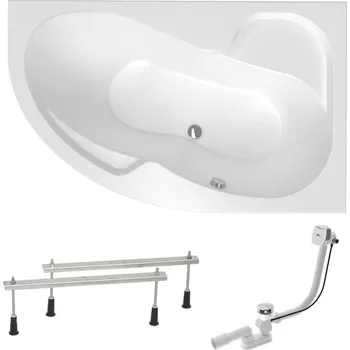 Asymetrická vana Laguna Fortuna Plus 150x100 cm akrylát pravá SIKOFO1500PAPN