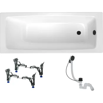 Obdélníková vana SAT Feel 160x70 cm smaltovaná ocel levá i pravá SATBVFEEL1608