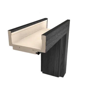 Stavebniny Obložková zárubeň Naturel 60 cm pro tloušťku stěny 14-16 cm jilm antracit levá O4JA60L