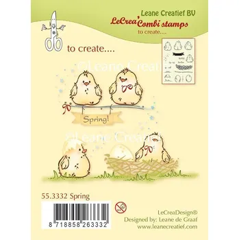 Dětské razítko Gelová razítka Leane - Jaro (19 ks)