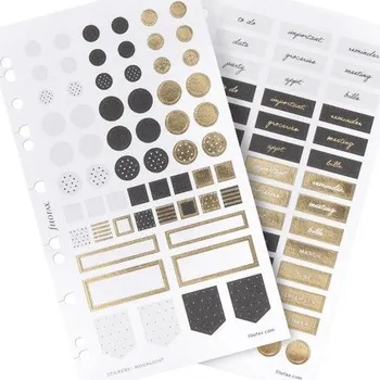 Náplň do diáře Filofax Samolepky Moonlight, 3 × 2 listy, osobní/A5
