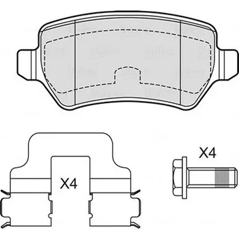 Autodíl VALEO Brzdové destičky 601701