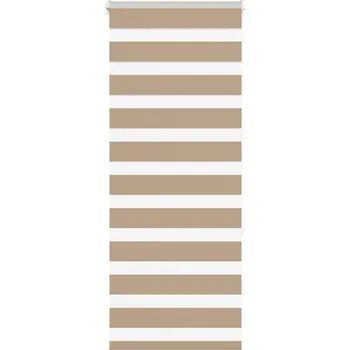 Roleta vidaXL Zebra roleta 60x150 cm šířka látky 55,9 cm polyester [4014123] Barva: sand brown