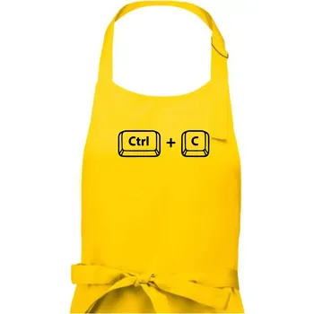 Kuchyňská zástěra Táta CTRL + C - Pánská zástěra na vaření - Univerzální velikost ( Žlutá )