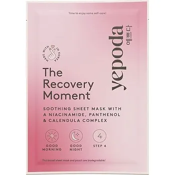 Pleťová maska 762576-MOMENT THE RECOVERY MOMENT 25ML - The Recovery Moment – Zklidňující látková maska s niacinamidem - YEPODA