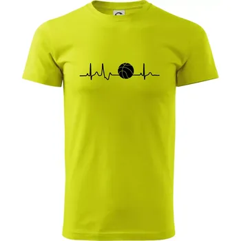 EKG basketbal míč - Klasické pánské triko vyšší gramáže - 3XL ( Limetková )