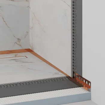 Spádový stěnový profil Eviso pravý bronzová lesklá 180 cm nerez LPBR0103