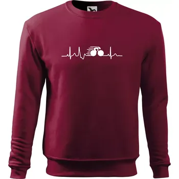 Pánská mikina EKG dráhová cyklistika - Mikina Essential pánská - 3XL ( Garnet )