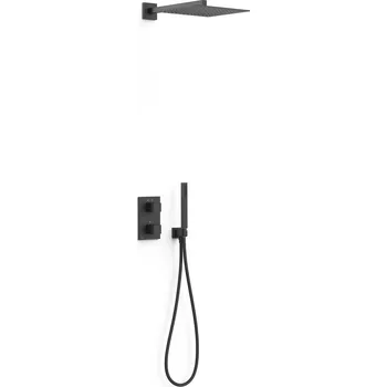 Sprchový set Sprchový systém TRES Cuadro včetně podomítkového tělesa černá matná 00625004NM
