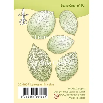 Dětské razítko Silikonová gelová razítka - Listy s žilkami (5 ks)