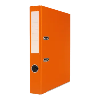 Pákový pořadač Basic A4 5 cm, PP, kovová lišta - oranžový