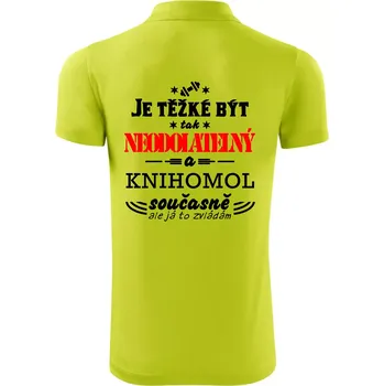 Pánská košile Je těžké být neodolatelný knihomol - Polokošile Victory sportovní (dresovina) - 3XL ( Limetková )