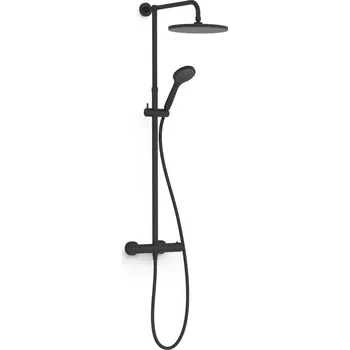 Sprchový set Sprchový systém Tres Base Plus na stěnu s termostatickou baterií černá matná 21639302NM