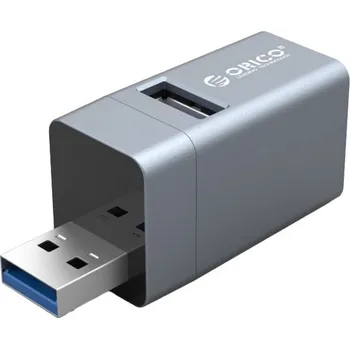 USB hub Orico USB 5Gbps mini 3xUSB-A hliník