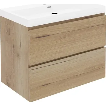 Nábytek Koupelnová skříňka s umyvadlem SAT B-Way 59x50x45 cm dub mat BWAY260OAKU4