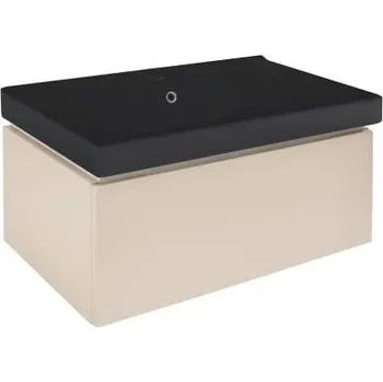 Nábytek Koupelnová skříňka s umyvadlem SAT Feel 80x30x46 cm pískově béžová mat SATFEEL80BEU1MB