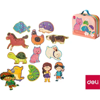 Puzzle Dětské puzzle svítící - Malí kamarádi, v kufříku