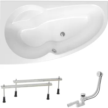 Asymetrická vana Laguna Luiza 160x95 cm akrylát levá SIKOLU1600LAN