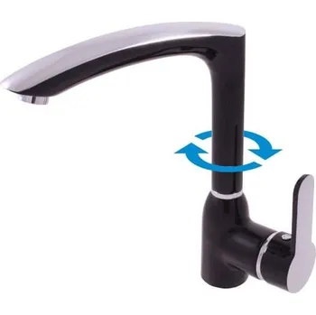 Vodovodní baterie Dřezová baterie RAV SLEZÁK Zambezi černá/chrom ZA007.5/7CČ