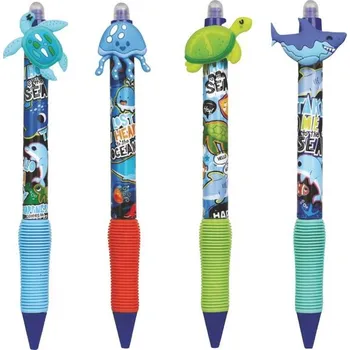 Gumovatelné pero Colorino s gumovým gripem - Mořský svět, mix motivů