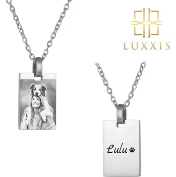 Přívěsek Vysoce leštěný ocelový přívěsek s řetízkem Tag Luxxis Slim