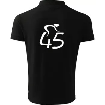 Pánská košile Cyklista slaví pětačtyřicítku (45) - Polokošile pánská Pique Polo 203 - 4XL ( Černá )