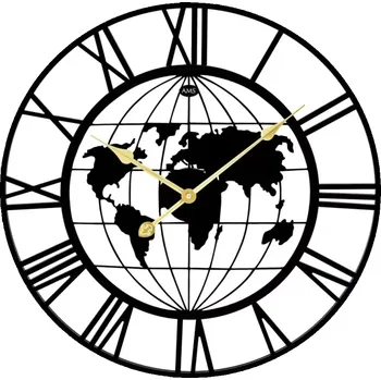 Hodiny Nástěnné hodiny World Map AMS 9702