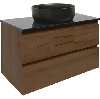 Nábytek Koupelnová skříňka s umyvadlem SAT B-Way 80x30x45 cm ořech mat BWAY80NUTTK