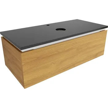 Koupelnový nábytek Koupelnová skříňka s žulovou krycí deskou SAT Feel 100x30x46 cm medový dub mat SATFEEL100DMZ