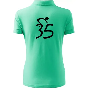 Cyklista slaví pětatřicítku (35) - Polokošile dámská Pique Polo - XS ( Mátová )