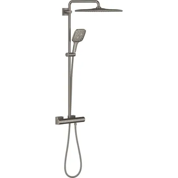 Vodovodní baterie Sprchový systém GROHE Rainshower System na stěnu s termostatickou baterií brushed hard graphite 26837AL0