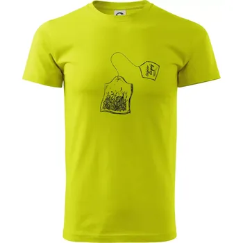 Čaj - čajův nápoj - Klasické pánské triko vyšší gramáže - M ( Limetková )