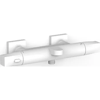 Vodovodní baterie Vanová baterie TRES Over-Wall bez sprchového setu 150 mm bílá mat 19017405BM