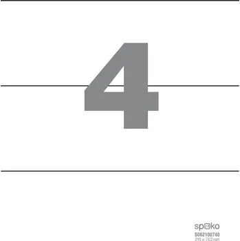 Samolepící etiketa Spoko Samolepicí etikety A4 100 listů - 210 × 74,2 mm