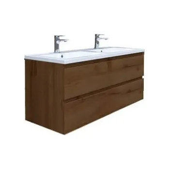 Koupelnový nábytek Koupelnová skříňka s umyvadlem SAT B-Way 119x50x45 cm ořech mat BWAY2120NUTU