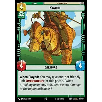Sběratelská karetní hra Kaadu 114/264 - Legends of the Force Typ karty: Standard