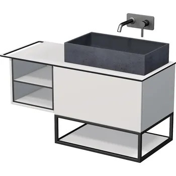 Koupelnová skříňka pod umyvadlo Naturel Oxo 110x58x50 cm bílá mat OXO110P701ZKDLBM