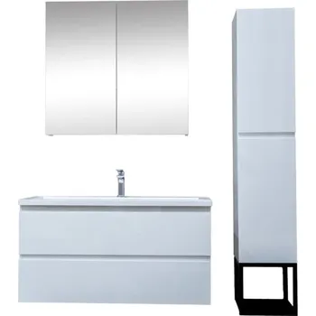 Koupelnový nábytek Koupelnová sestava s umyvadlem SAT B-Way bílá lesk KSETBWAY11