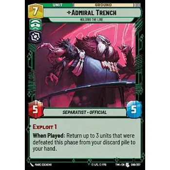 Sběratelská karetní hra Admiral Trench 086/257 - Twilight of the Republic Typ karty: Standard
