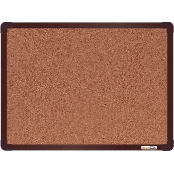 boardOK Korková tabule s hliníkovým rámem 60 × 45 cm, hnědý rám